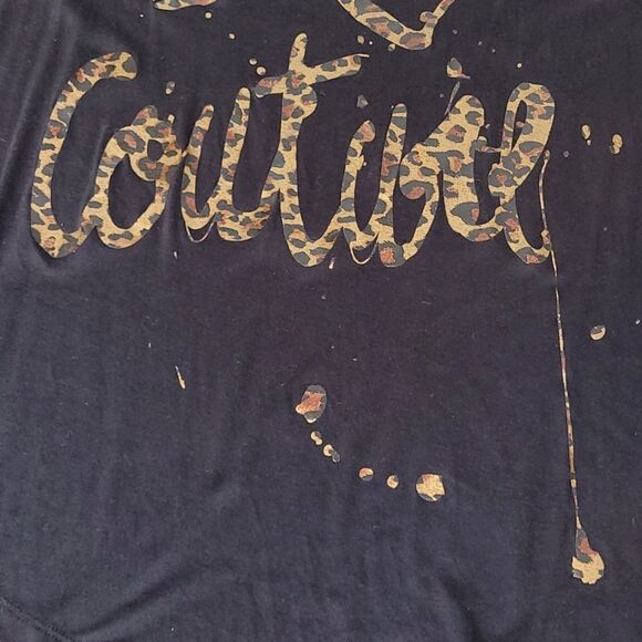 NEW JUICY COUTURE I love black gold leopard sleeveless oversized top small NWT - Picture 13 of 13